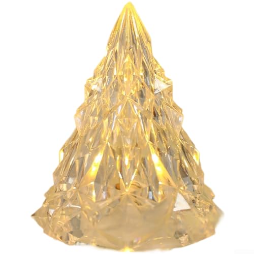 Kompaktes Mini-Eisberg-Nachtlicht mit warmweißer LED für dekorative oder funktionale Beleuchtung, batteriebetrieben und mit One-Touch-Schalter auf der Basis (Warmlampe) von Floweringbeter