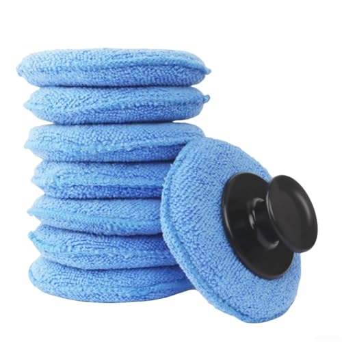 Komplettes 7-teiliges Mikrofaser-Wachs-Applikator-Set mit Griff für glattes Polieren von Glas und Metall Komplettes 7-teiliges Mikrofaser-Wachs-Applikator-Set mit Griff für glattes Polieren von Glas und Metall von Floweringbeter