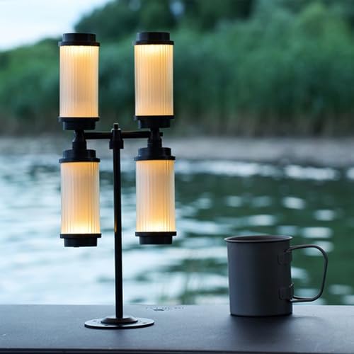 Laternenständer für verbesserte Außenbeleuchtung für langlebige Konstruktion aus Aluminiumlegierung für Camping und Outdoor-Aktivitäten (E) von Floweringbeter