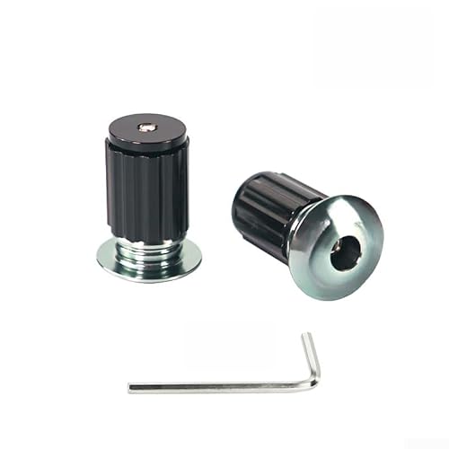 Lenker-Endkappe aus leichter Aluminiumlegierung mit CNC-gefräster Oberfläche für Rennradlenker, 18 und 20 mm Durchmesser, sichere Passform (grau) von Floweringbeter