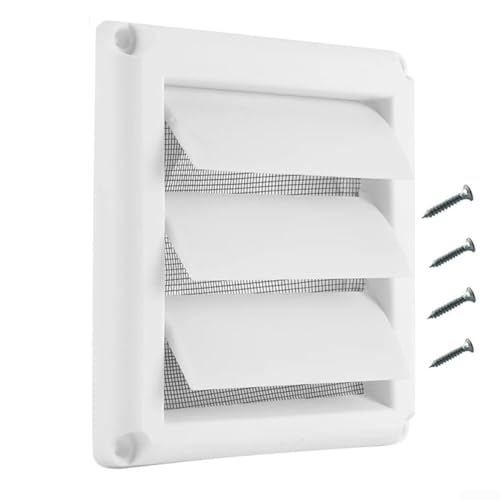 Lüftungsgitter aus Kunststoff mit Insektenschutz und Schrauben für Außenlüftungen, Kunststoff-Lüftungsabdeckung, geeignet für HVAC und Wärmerückgewinnungssysteme (15,2 cm) von Floweringbeter