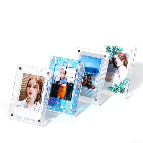 Magnetischer Acryl-Bilderrahmen für Desktop oder Regal, verfügt über zwei Acrylblöcke mit sicherem Magnet, kompatibel mit Filmkameras und einfachen Foto-Updates Magnetischer Acryl-Bilderrahmen für Desktop oder Regal, verfügt über zwei Acrylblöcke mit sicherem Magnet, kompatibel mit Filmkameras und einfachen Foto-Updates von Floweringbeter