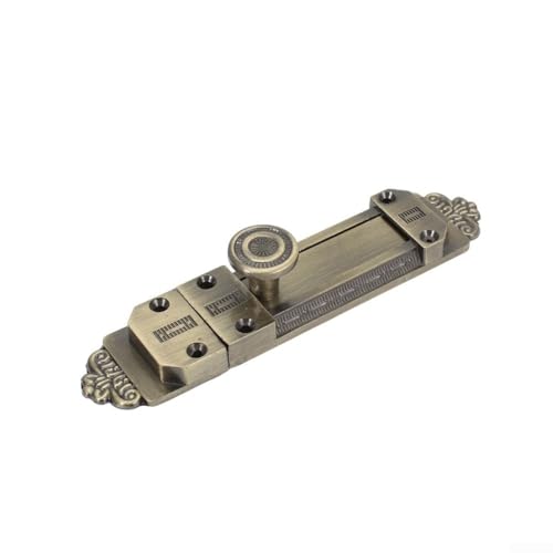 Massive Zinklegierung Schiebetürriegel Türriegel für Holztürsicherheit mit Metallknauf, geeignet für Innentüren und Aufbewahrung (Bronze) von Floweringbeter