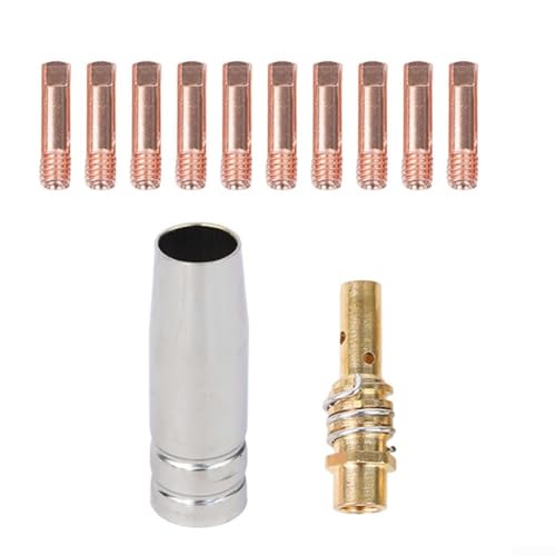 Professionelles 12-teiliges MIG-Schweißzubehör-Set mit 1 2 mm Schweißspitzen, Gasdüse und Gasdiffusor, kompatibel mit AK15 MB15 Taschenlampen-Modellen Professionelles 12-teiliges MIG-Schweißzubehör-Set mit 1 2 mm Schweißspitzen, Gasdüse und Gasdiffusor, kompatibel mit AK15 MB15 Taschenlampen-Modellen von Floweringbeter