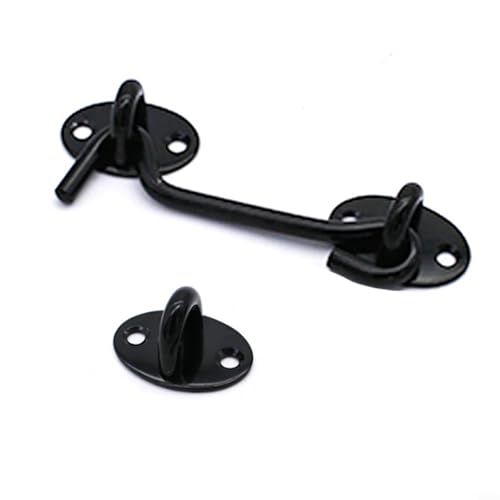 Robuster Kabinenhaken und Ösenverriegelung aus Edelstahl für Gartentore, Schuppentüren und Gewächshäuser mit leiser Halterung (10,2 cm) von Floweringbeter