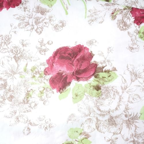 Runde Tischdecke für Haushaltstische aus PVC, passend für 4- und 6-Sitzer (Rose(180cm)) von Floweringbeter