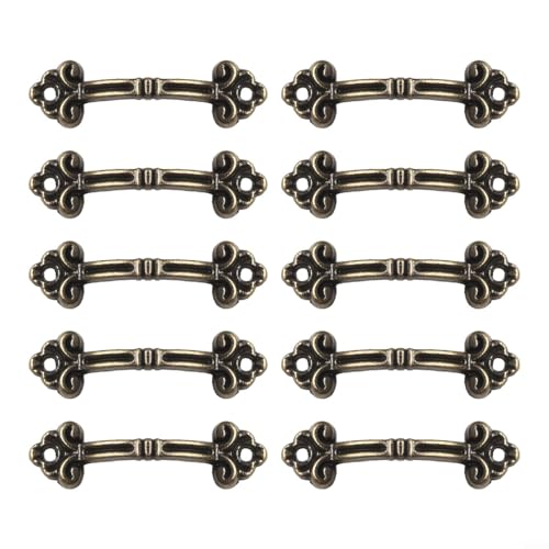 Schubladengriffe im Vintage-Stil, für Schmuckkästchen, Werkzeugkästen und Organisationslösungen zu Hause, 10 Stück (Bronze) von Floweringbeter
