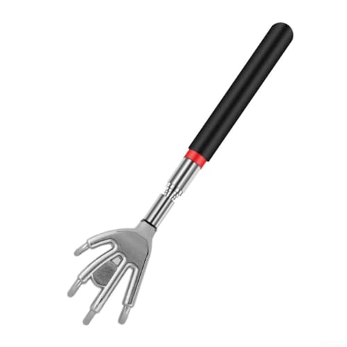 Selbstmassage-Teleskop-Rückenkratzwerkzeug mit verstellbarer Länge zur Linderung von Juckreiz, Metall und Gummi für einfache Bedienung und Tragbarkeit von Floweringbeter