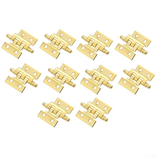 Set mit 10 Vintage-Eisen-Schranktürscharnieren, doppelseitig, faltbares Design für Schmuckschatullen und Koffer, robust und elegant Set mit 10 Vintage-Eisen-Schranktürscharnieren, doppelseitig, faltbares Design für Schmuckschatullen und Koffer, robust und elegant von Floweringbeter