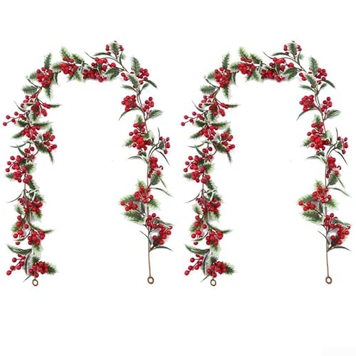Set mit 2 künstlichen Rattan-Dekorationen, 175 cm Länge, für Esstisch und Feiertags-Dekoration (111) von Floweringbeter
