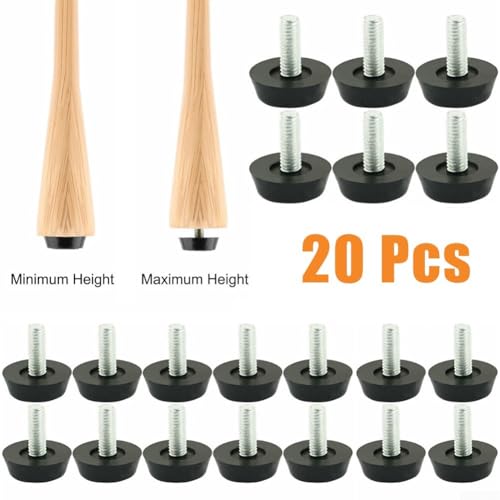 Set mit 20 Nivellierern zum Anschrauben mit M6-Gewinde, unverzichtbares Zubehör für Ihre Möbel Set mit 20 Nivellierern zum Anschrauben mit M6-Gewinde, unverzichtbares Zubehör für Ihre Möbel von Floweringbeter
