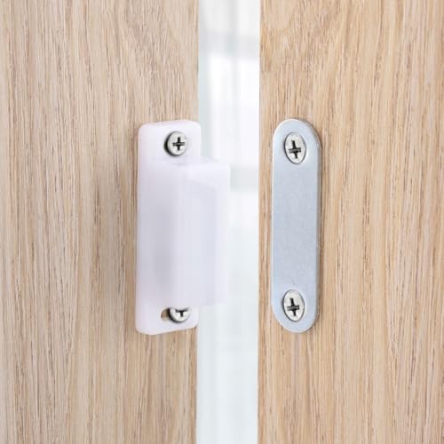 Sichern Sie Ihre Schränke mit 6 magnetischen Türriegeln, entworfen für verschiedene Anwendungen (weiß) von Floweringbeter