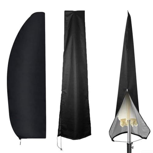 Sonnenschirmhülle mit windabweisendem Design und verstellbarem Kordelzug für Stabilität (280 cm) von Floweringbeter