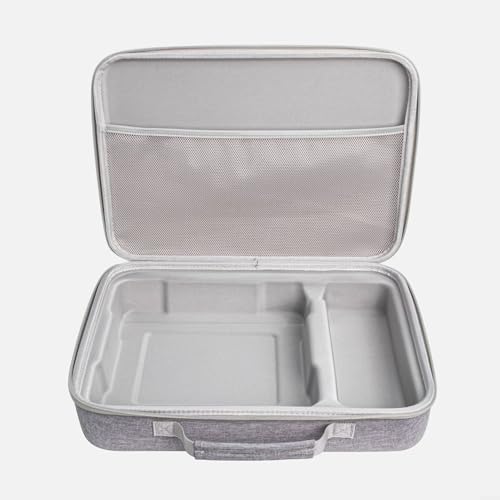 Stoßfeste EVA-Tragetasche mit doppeltem Reißverschluss und Griff für Ecovacs Mini für Winbot, hohe Kapazität für Reinigungsroboter-Zubehör (grau) von Floweringbeter