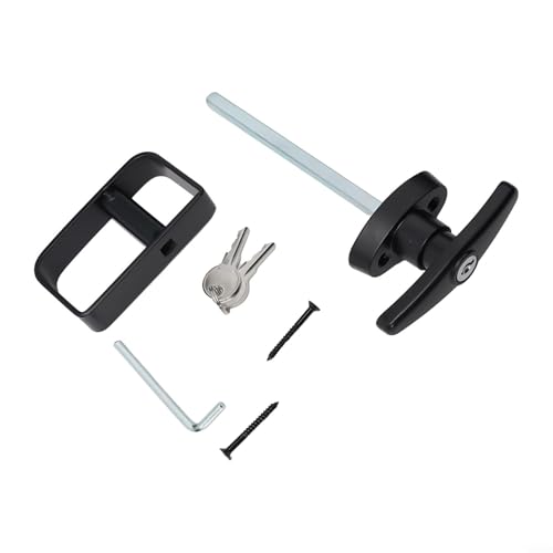 T-Griff-Schloss-Set für Schuppen- und Scheunentürsicherung, inkl. 2 Schlüsseln und 412 Vorbau für den Außenbereich von Floweringbeter