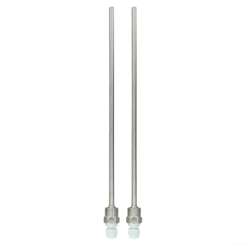 Thermowell G 12 Gewinde-Tauchhülse für Temperatursensoren, 2-teiliges Edelstahl-Set (8 x 300 mm) von Floweringbeter
