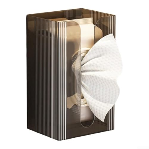 Toilettenpapierhalter zur Wandmontage, kein Bohren, platzsparendes Design für Gesichtstücher und Handtücher in Küche oder Bad (Rauchgrau) von Floweringbeter