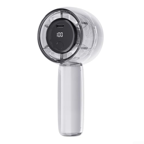 Tragbarer Turbo-Ventilator mit anpassbaren Geschwindigkeitseinstellungen und auffälligen LED-Lichteffekten (grau) von Floweringbeter
