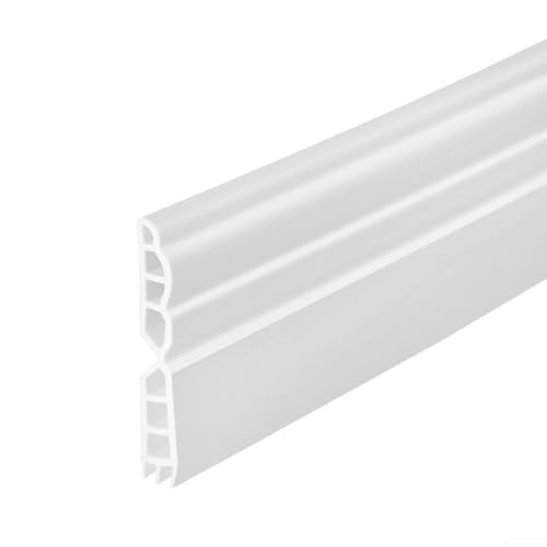 Türbodendichtungsstreifen für effektive Luftaustrittsprävention und Schalldämmung, 100 cm, TPE, winddichtes Design (Weiß) von Floweringbeter