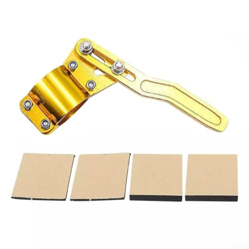 Verstellbare Aluminium-Blinker-Hebel-Verlängerungsstange, passend für Durchmesser 18 und 28 mm, Position bis zwischen 30 mm und 100 mm, kompatibel mit Autolenkrad (Gold) von Floweringbeter