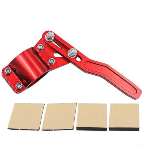 Verstellbare Aluminium-Blinker-Hebel-Verlängerungsstange, passend für Durchmesser 18 und 28 mm, Position bis zwischen 30 mm und 100 mm, kompatibel mit Autolenkrad (rot) von Floweringbeter