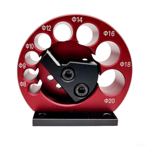 Verstellbare Dübelschablone mit Aluminiumlegierung und Hartmetallklinge für präzise runde Holzstangen (8 Löcher 8–20 mm) von Floweringbeter