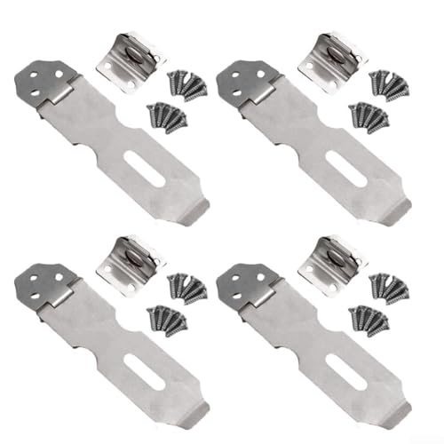 Vorhängeschloss aus Edelstahl, vier Schlösser mit platzsparendem gefaltetem Design für einfache Nutzung (10,2 cm) von Floweringbeter