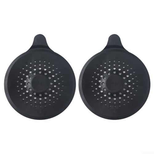 Waschbeckensieb Haarstopper mit Saugnapf, Silikon-Duschablaufabdeckung, um Haarverstopfungen im Badezimmer, Küchenspüle und Badewanne zu verhindern (Schwarz) von Floweringbeter