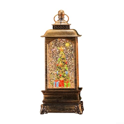 Weihnachts-Nachtlicht mit unabhängigem Musikschalter und zwei Power-Optionen, dekorative Lampe für Kinder und Ferienhof, verbessert saisonale Atmosphäre mit warmem Licht und Musik (Bronzefarbe) von Floweringbeter