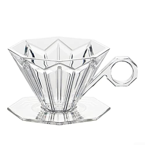 Wiederverwendbarer Kaffeekegel-Filterhalter für Pour Over Kaffeemaschinen, lebensmittelechtes PCTG, tragbares Design mit stabilem Boden, spülmaschinengeeignet (transparent) von Floweringbeter