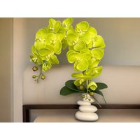 Handgefertigte Vase Mit Künstlichen Orchidee - Seidenblumen Für Elegantes Wohnkultur, Geburtstagsgeschenk Sie, Ihre Mutter Handgefertigte Vase Mit Künstlichen Orchidee - Seidenblumen Für Elegantes Wohnkultur, Geburtstagsgeschenk Sie, Ihre Mutter von FlowersDStore