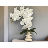 Handgefertigte Vase Mit Künstlichen Orchidee - Seidenblumen Für Elegantes Wohnkultur, Geburtstagsgeschenk Sie, Ihre Mutter von GiftySoap