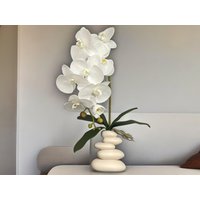 Handgefertigte Vase Mit Künstlichen Orchidee - Seidenblumen Für Elegantes Wohnkultur, Geburtstagsgeschenk Sie, Ihre Mutter von GiftySoap