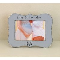 Erster Vatertags-Bilderrahmen Personalisierter Vintage-stil 100x150 von FlowersinDecemberDS