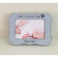 Personalisierter Erster Vatertagsbilderrahmen - Individuelles Fotogeschenk von FlowersinDecemberDS
