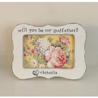 Paten Vorschlag Geschenk Personalisierter Bilderrahmen, Hand Gestempelt Paten Vorschlag Geschenk Personalisierter Bilderrahmen, Hand Gestempelt von FlowersinDecemberDS