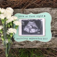 Personalisierter Babybilderrahmen Handgestempeltes Neugeborenen Geschenk von FlowersinDecemberDS