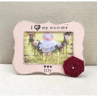 Personalisierter Bilderrahmen Muttertag Handgemaltes Blumengeschenk von FlowersinDecemberDS