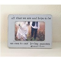 Personalisierter Eltern Der Braut Geschenk Handgestempelter Vintage Bilderrahmen Personalisierter Eltern Der Braut Geschenk Handgestempelter Vintage Bilderrahmen von FlowersinDecemberDS