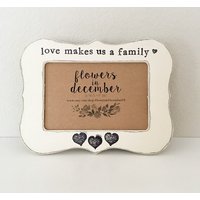 Personalisierter Familienbilderrahmen Handbemaltes Distressed Holz, Adoptionsgeschenk von FlowersinDecemberDS