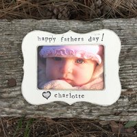 Personalisierter Vatertags-Bilderrahmen Handgestempeltes 4x6-Foto Personalisierter Vatertags-Bilderrahmen Handgestempeltes 4x6-Foto von FlowersinDecemberDS