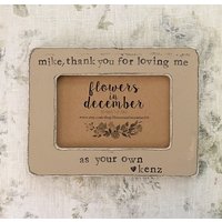 Stiefvater Geschenk Brautvater Der Braut Hochzeitsgeschenk Stiefmutter Personalisierter Bilderrahmen - Blumen Im Dezember von FlowersinDecemberDS