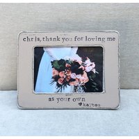 Stiefvater Geschenk Brautvater Der Braut Hochzeitsgeschenk Stiefmutter Personalisierter Bilderrahmen - Blumen Im Dezember von FlowersinDecemberDS