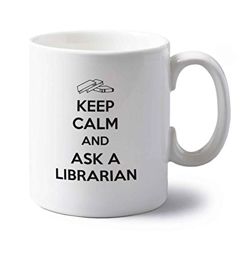 Flox Creative Keramiktasse mit Aufschrift "Keep Calm and Ask Librarian Left Handed", 295 ml von Flox Creative