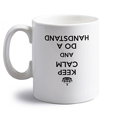 Flox Creative Keramiktasse mit Aufschrift "Keep Calm and do a Handstand Beid", 295 ml von Flox Creative