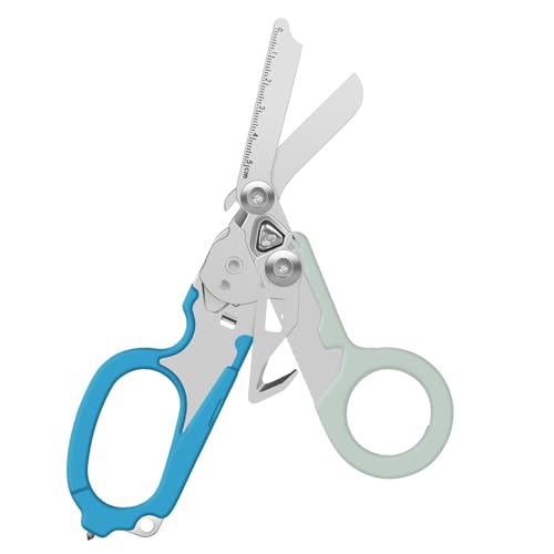 Emergency Shears mit Strap Cutter und Glass Breaker Faltbare Scherenzange aus Edelstahl, Outdoor Camping Rescue Scissors Tools von Flrmingigigi