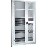 LISTA Werkzeugschrank, (BxTxH) 1000x580x1950mm, 2 Auszüge, 3 Schubladen, lichtgrau, RFID Lock von Lista