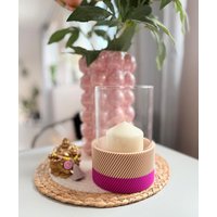 3D Windlicht Waveline Druck Mit Glaseinsatz von FluegelwerkDigital