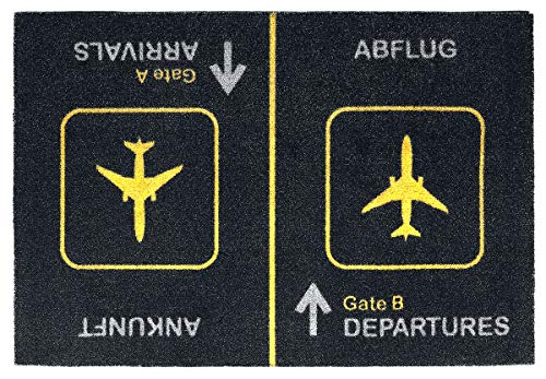 Flughafen Ankunft - Abflug Fußmatte Mehrfarbig von Flughafen