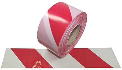 FLUID 100201 Absperrband Warnband Flatterband Trassierband Extrem reißfest Länge 500 Meter rot/weiß gestreift von Fluid Onlinehandel e.K.